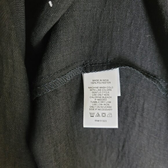 CeCe Black Tiered Midi Dress Balloon Sleeves Babydoll Boho 3X - Picture 9 of 9